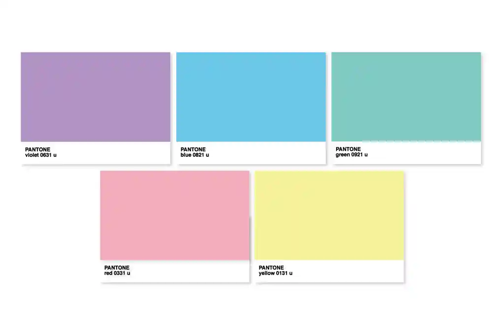 individuales de mesa pantone en plasteles