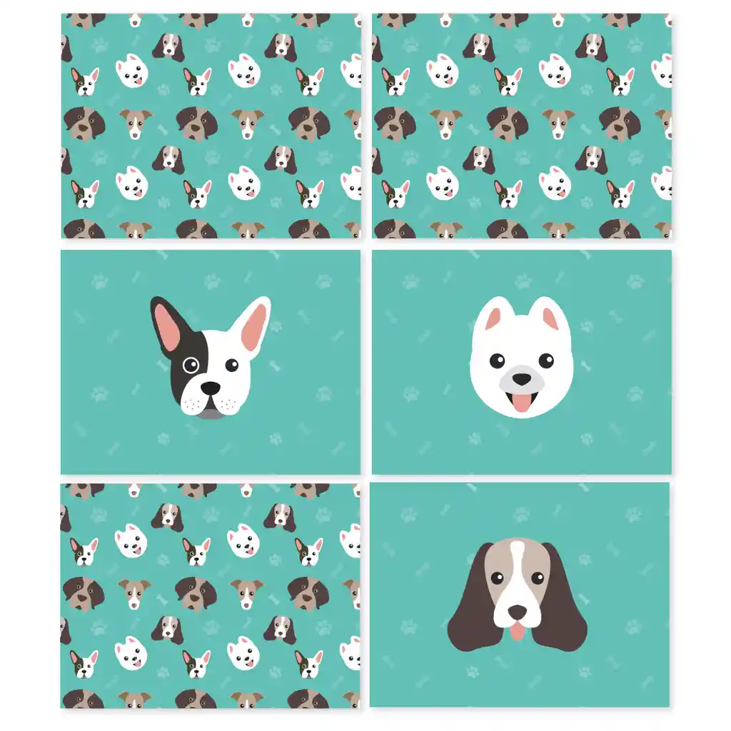 individuales para mesa perritos