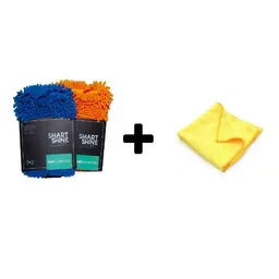 Combo Guante de Microfibra + Paños de Microfibra Tres Unidades