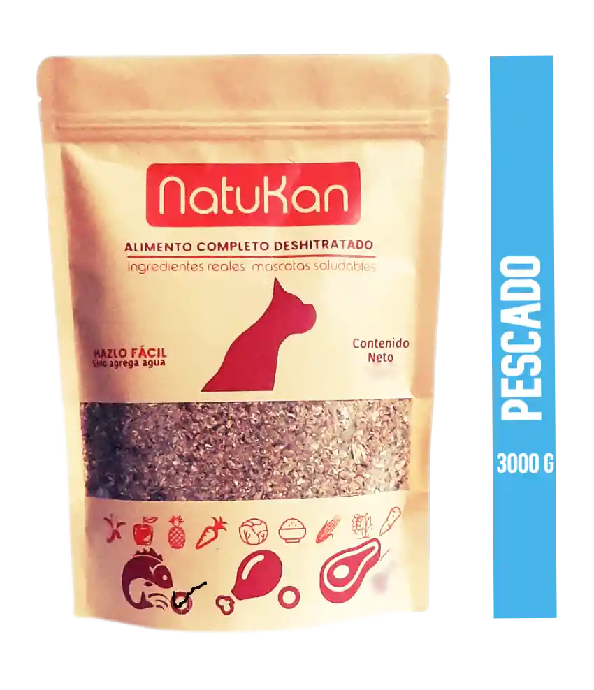 Natukan Alimento Deshitratadopescado Adult 3Kg