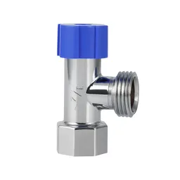 Gricol Llave Lavadora Plástica Cromada Manija Azul