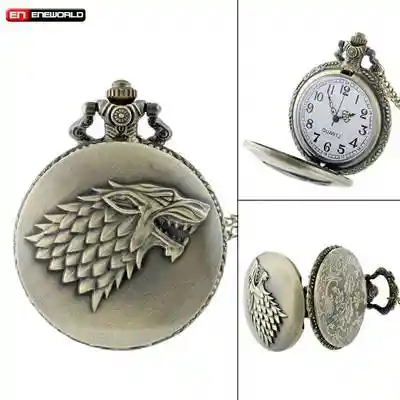 TooGEEK Reloj de Bolsillo Game of Thrones Logo Stark