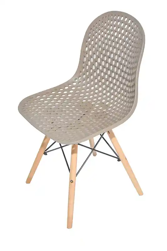 silla para comedor tipo eames Beige  IG 0020