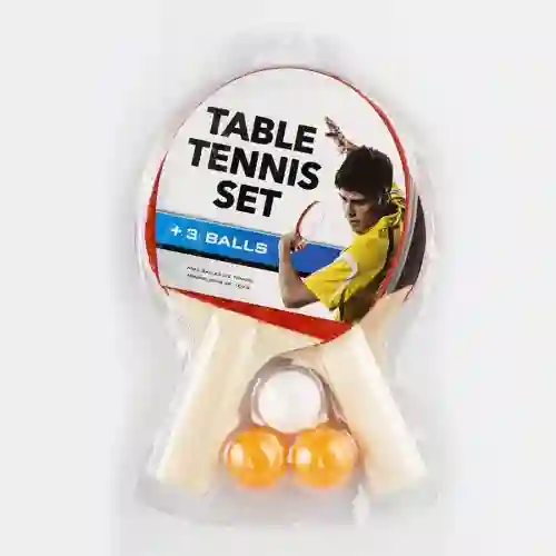 Raqueta Ping Pong y 3 Bolas Lg0003