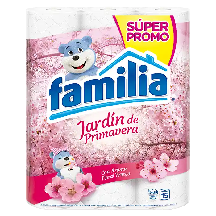 Familia Papel Higiénico Edición Jardín de Primavera