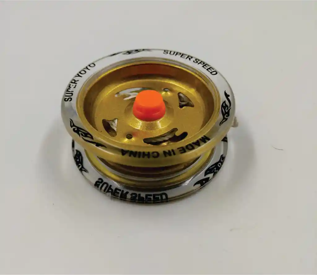 Yoyo Metálico Fino Amarillo