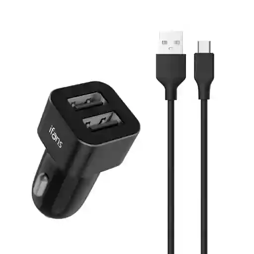 Ifans Cargador Dual Usb Fast Charger Tipo C IF-160