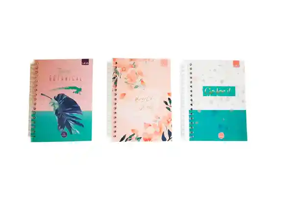 Lukis Cuaderno Argollado Cuadriculado 7 Materias Flores Pq