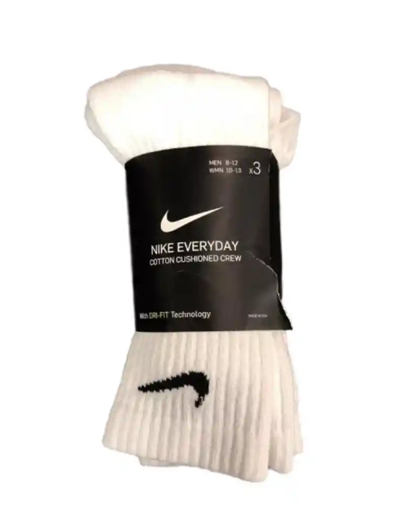 Nike Medias Blancas 3 Pares Para Tenis - Originales