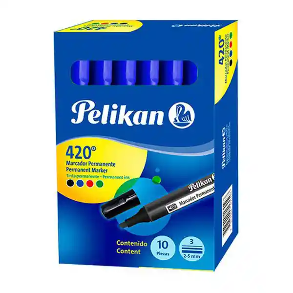 Pelikan Marcador Permanente 420 Azul