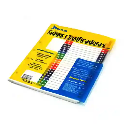 Norma Guía Clasificadora Alfabética A-Z Blanca
