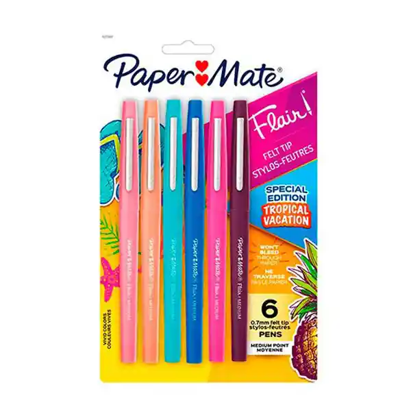 Paper Mate Esfero Flair Fine Surtido Tropical