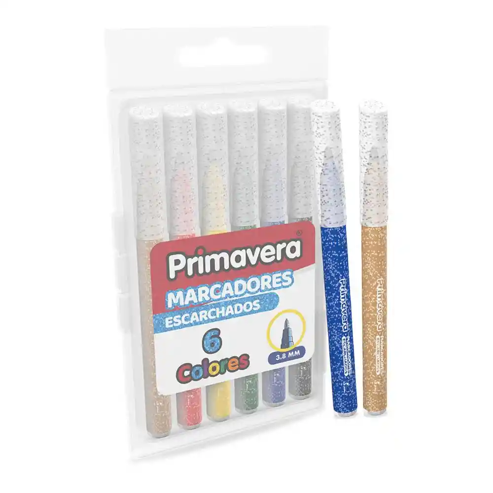 Primavera Marcadores Escarchados X6