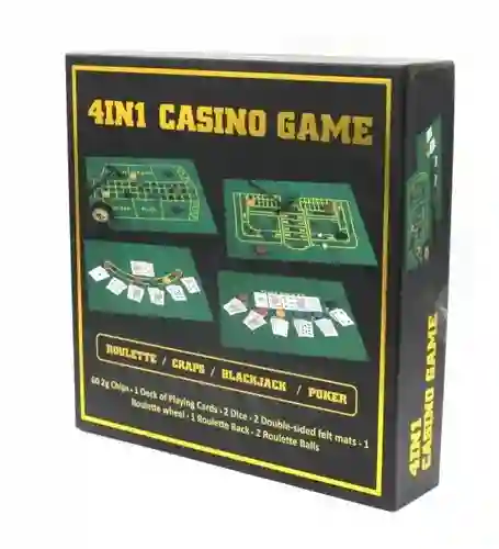 Set Casino 4 En 1 Blackjack Craps Roulette Poker Game Gn8116