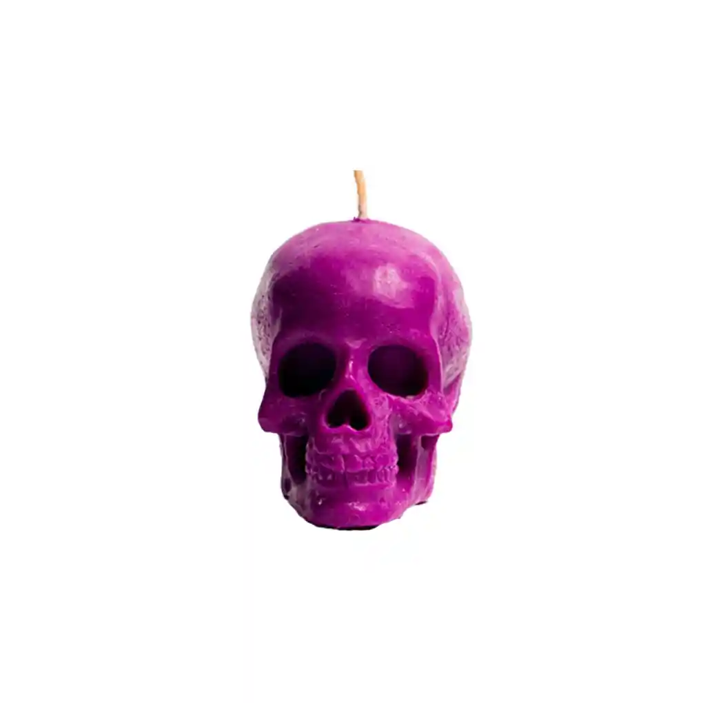 mini skull morado