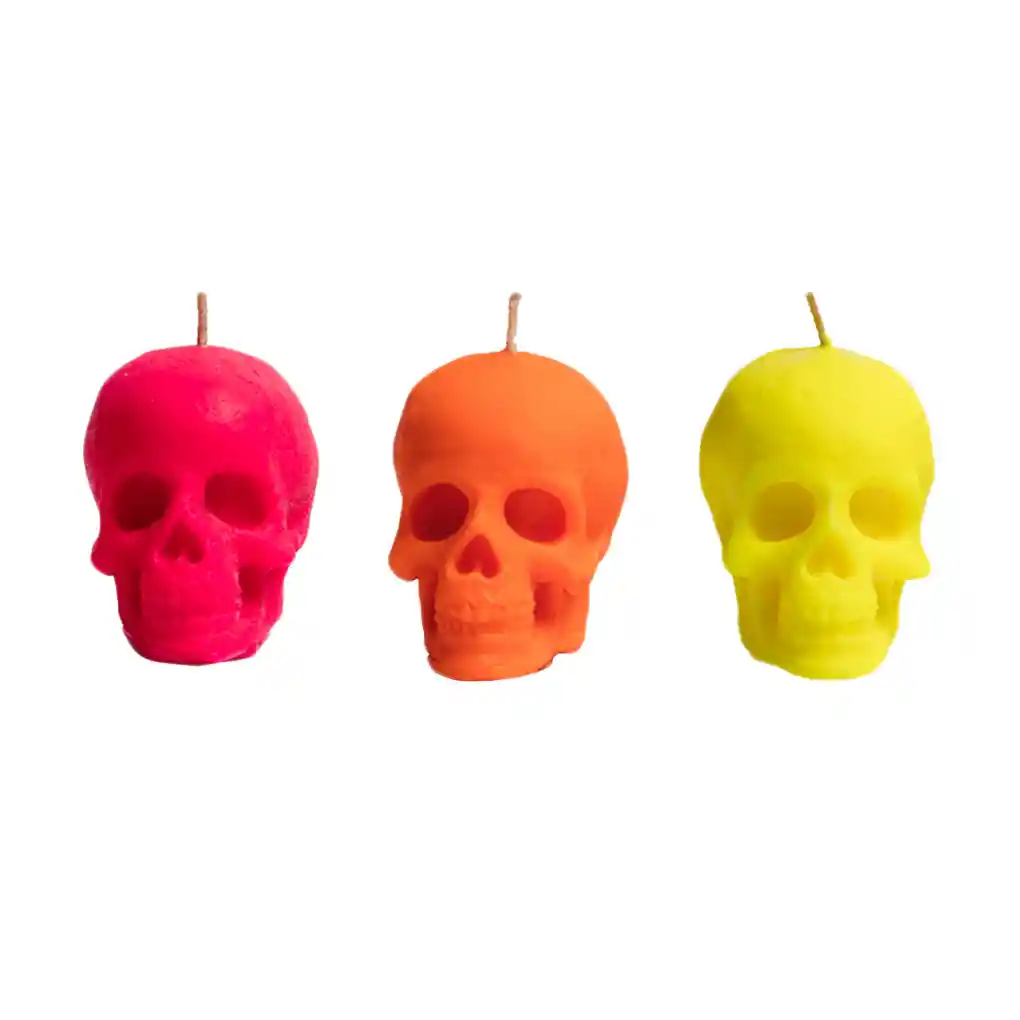 Mini Skull  Set x 3 Fuscia Naranja Amarillo