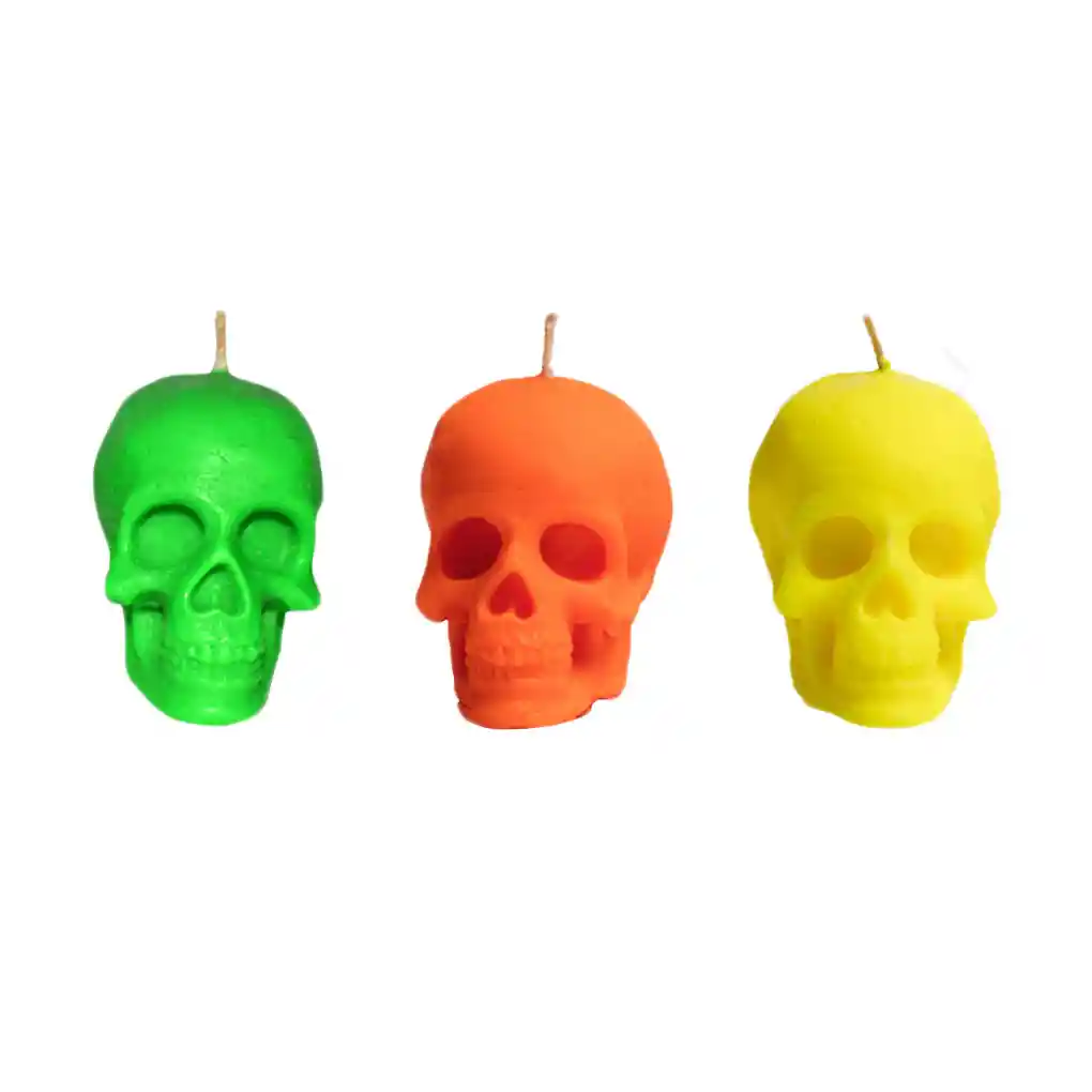 Mini Skull Set x 3 Verde Naranja Amarillo