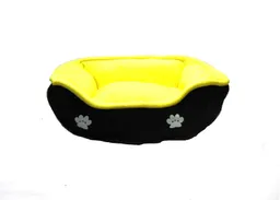 Cama Mediana Doble Faz Para Mascota Amarillo