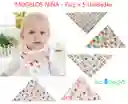 Baberos Bandana Niñas Paq 5 Unidades
