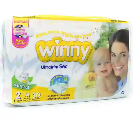 Winny Pañales Ultratrim Sec 30 Unidades