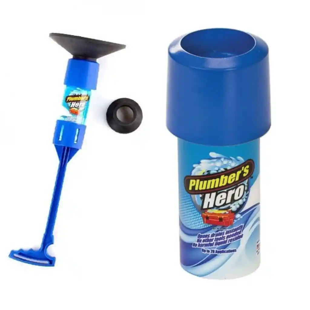 Kit Destapa Caños Tuberias Cocina Baño Presión Plumbers Hero