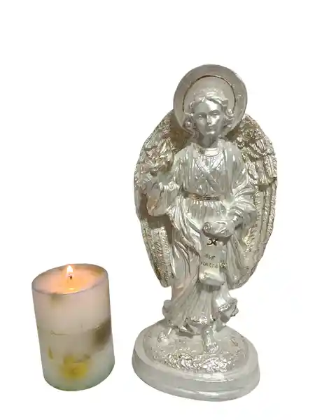 Abastodeco Figura Arcángel San Gabriel Con Vela Aromatizada