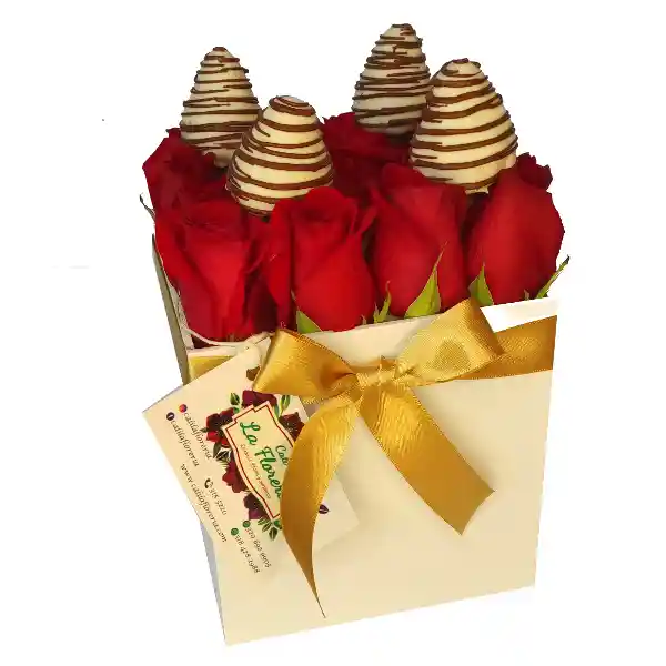 Caja Hugo Mini Fresas Beige