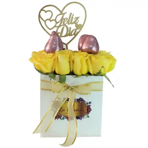 Caja Hugo Mini Fresas Blanca