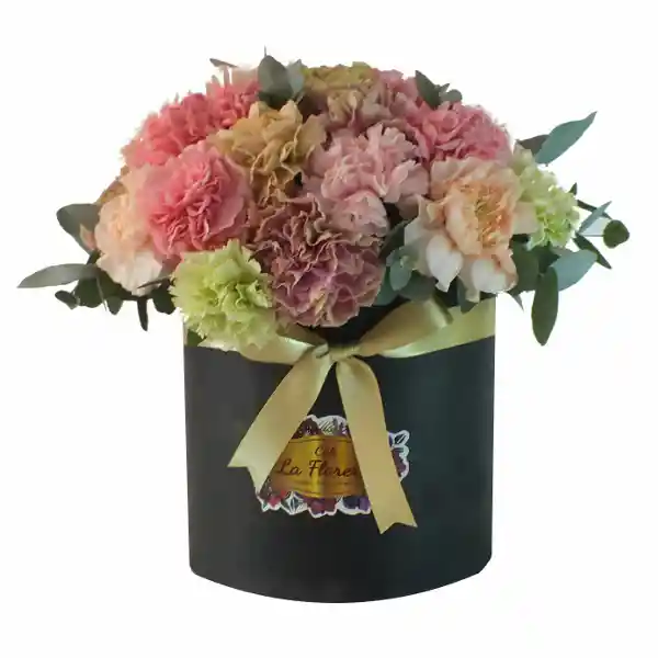 Caja Negra Con Claveles