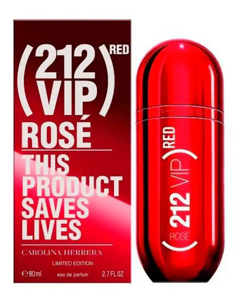 212 Locion Perfumevip Rose Red 80Ml Mujer Original Garantizada