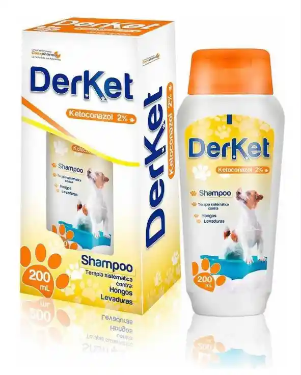 Shampoo Para Hongos Ketoconazol Perros Y Gatos Derket 