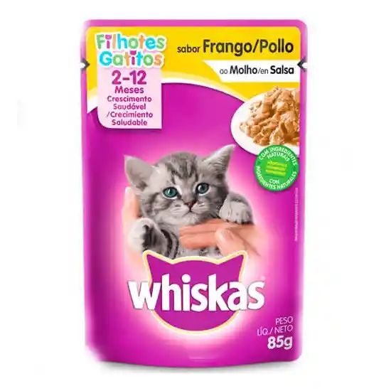 wiskas filhotes gatitos  pollo