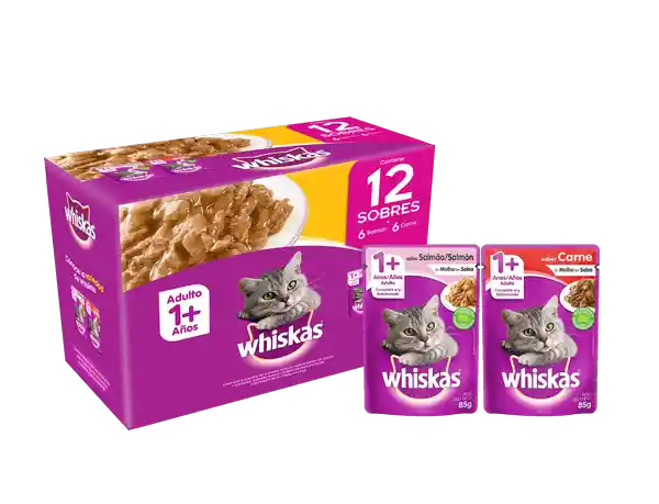 Whiskas Pack Alimento Para Gato Adulto 1020 g