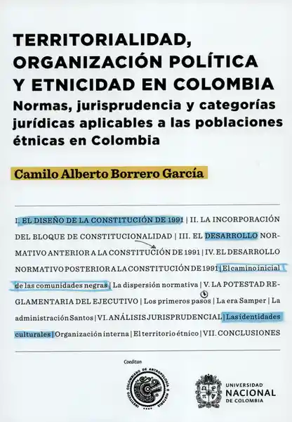 Territorialidad Organización Política y Etnicidad en Colombia