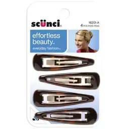 Scunci Pinza de Presión Color Negro de 5.5 cm