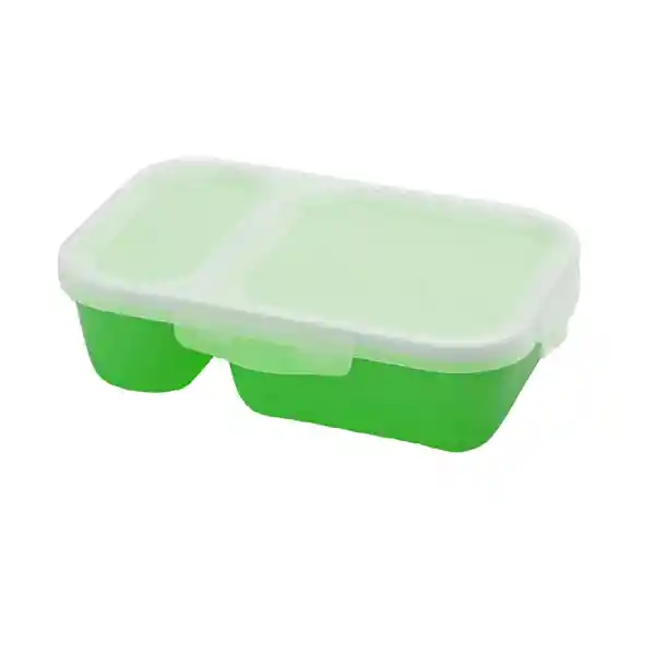 Smash Contenedor de Alimento Bento Doble Verde