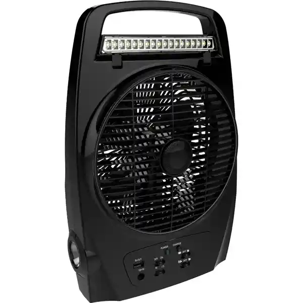 Westinghouse Ventilador Recargable Negro 20 cm