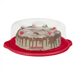 Sanremo Porta Torta Redondo Rojo 35 cm