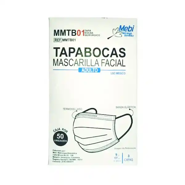 Tapabocas 3 Capas Termosellado