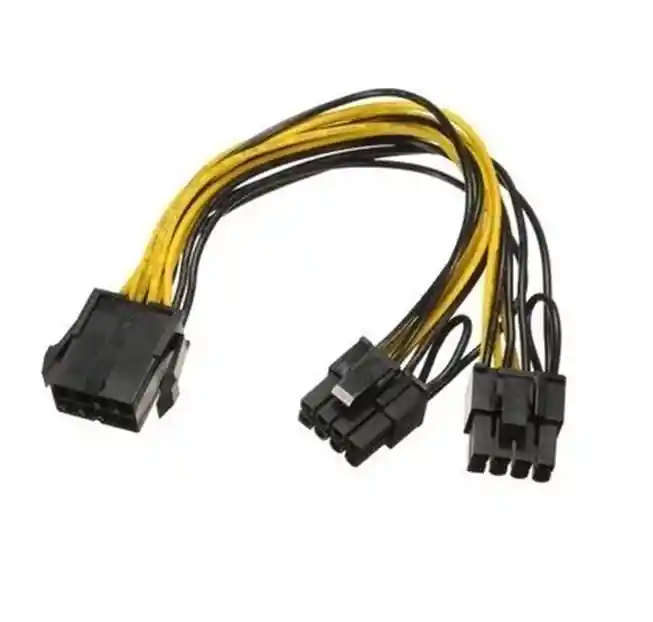 CABLE DE 8 PINES HEMBRA A 2X 6+2 PINES TARJETAS DE VIDEO