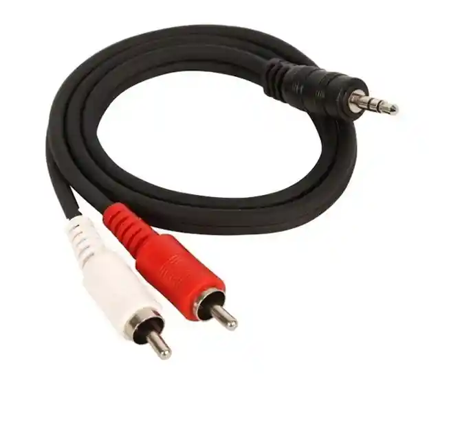 CABLE STEREO DE 3.5 MM A 2 RCA 3 METROS