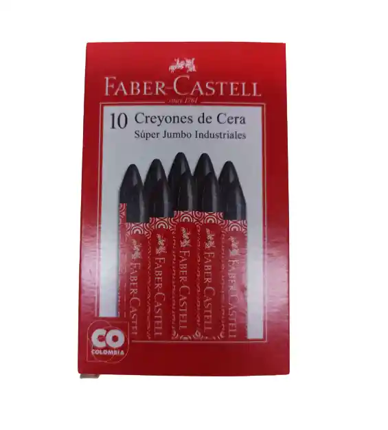 Faber Castell Creyones De Cera Jumbo Industriales - Caja X10+2