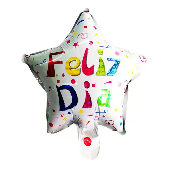 Globo Metalizado Estrella Feliz Dia