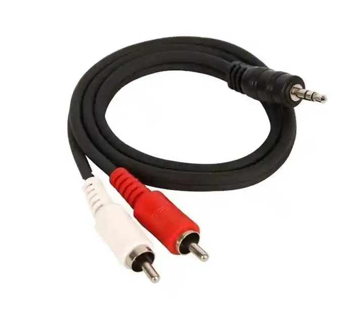 CABLE STEREO DE 3.5 MM A 2 RCA 10 METROS