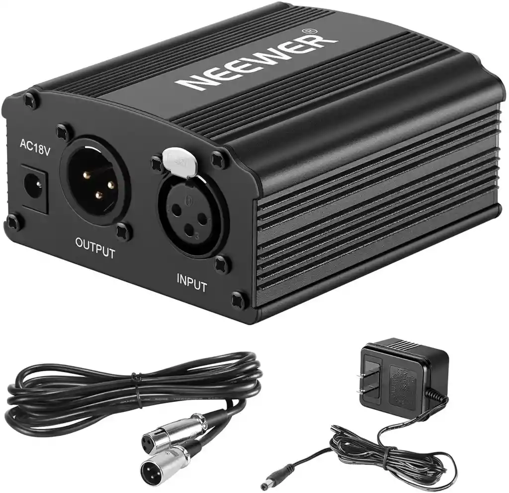 Kit de alimentación Neewer 48 V Phantom Power de 1 canal