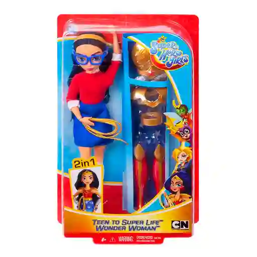 Dc Super Hero Girls Figura Coleccionable Wonder Woman 2 en 1