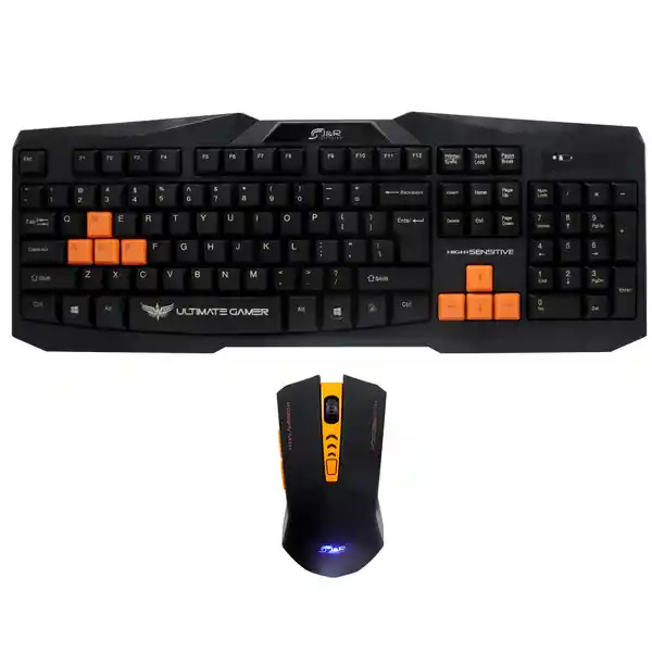 J&R Technology Combo Inalámbrico Teclado y Mouse CTMGJR-009