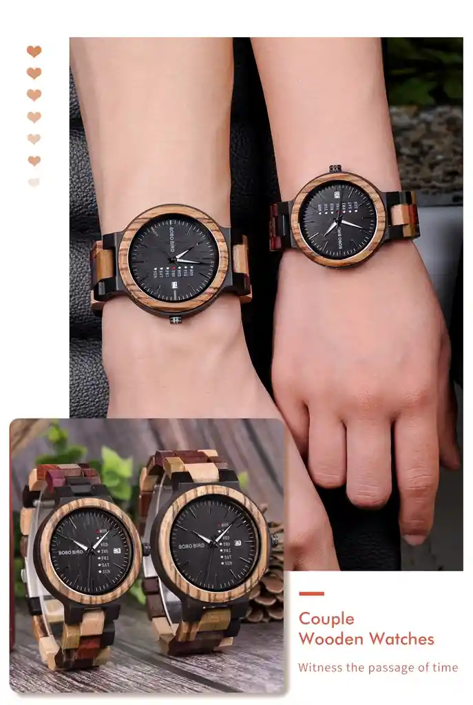  Reloj De Madera Para Pareja Bobo Bird