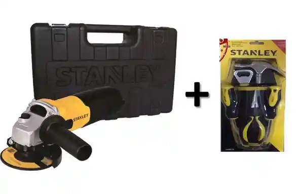 Stanley Pulidora 4-1/2 Pulgadas/Estuche/Gratis Set 5 Piezas