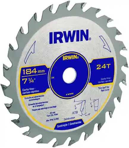 Irwin Disco Para Sierra Circular de 7-1/4 x 24 Dientes